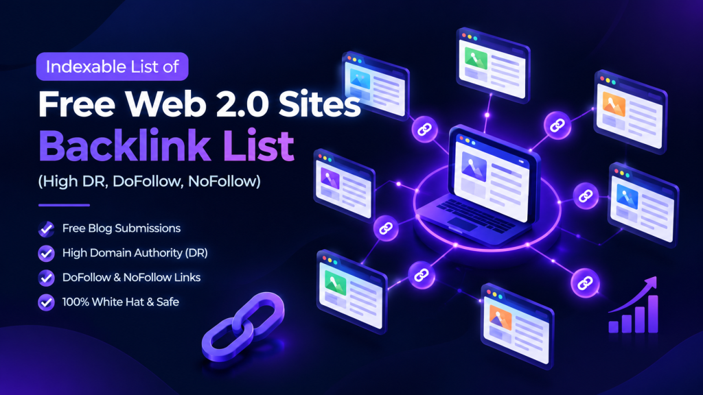 Free Web 2.0 Sites Backlink List (High DR, DoFollow, NoFollow)