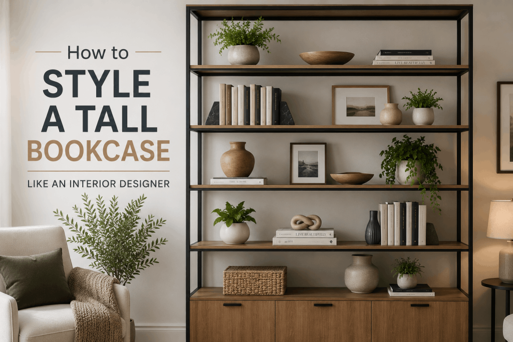 How to Style a Tall Bookcase Like an Interior Designer 